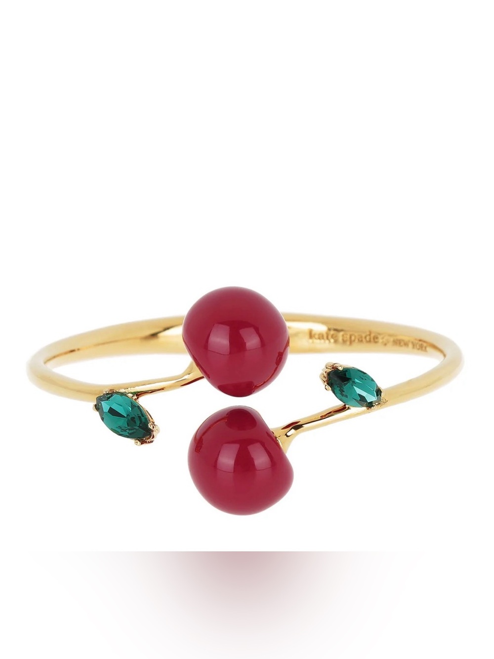 kate spade Ma Cherie Cherry Open Hinged Cuff Bracelet